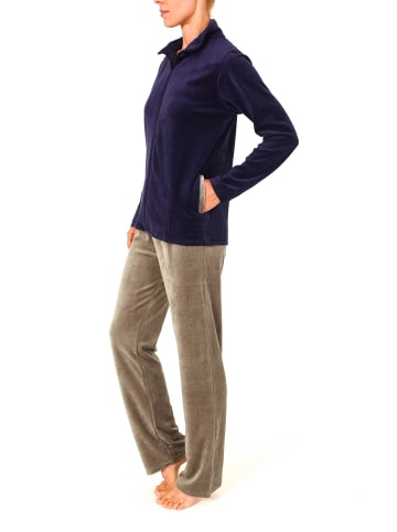 NORMANN Hausanzug Homewear Nicky Velvet - 15710 in navy