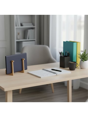 relaxdays Laptop-Ständer in Natur - (B)21 x (H)11,5 x (T)21 cm