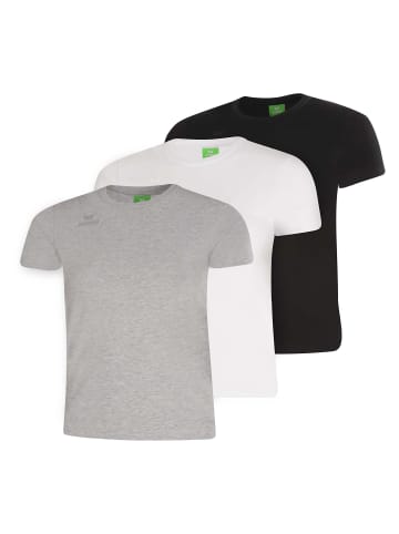 erima 3er Pack T-Shirt in schwarz/slate grey/new navy
