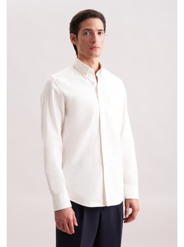 Seidensticker Flanellhemd Slim in Ecru