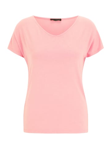 Betty Barclay Basic Shirt mit V-Ausschnitt in Salmon Rose