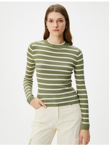 KOTON SWEATERS BSC in Grün Gestreift