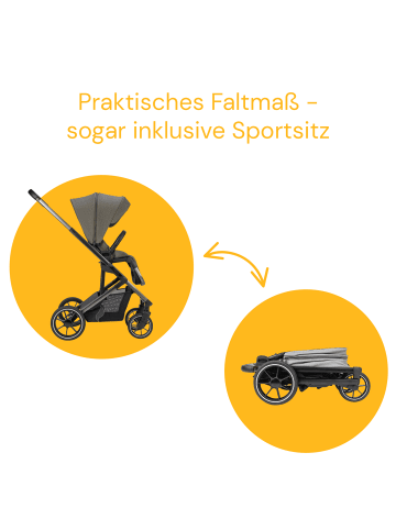 Osann Kombi-Kinderwagen Juntos in Teak