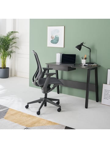 home24 Schreibtisch Volon in Grau / Schwarz