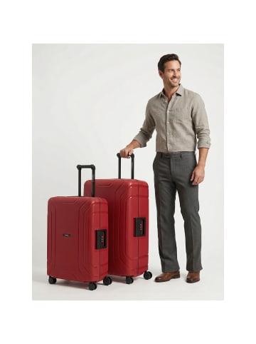 Redolz Essentials 15 4-Rollen Kofferset M+L mit Dreipunktverschluss classic red