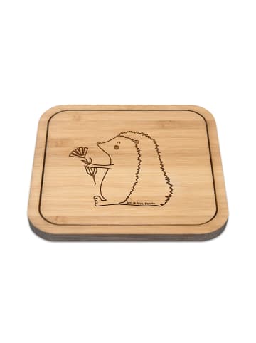 Mr. & Mrs. Panda gläseruntersetzer Igel Blumen ohne Spruch in Transparent