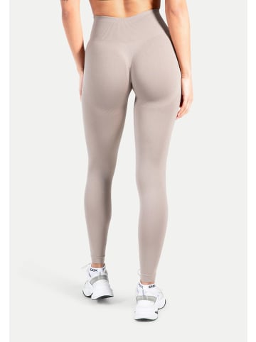 SMILODOX Leggings Trixy Scrunch in Taupe