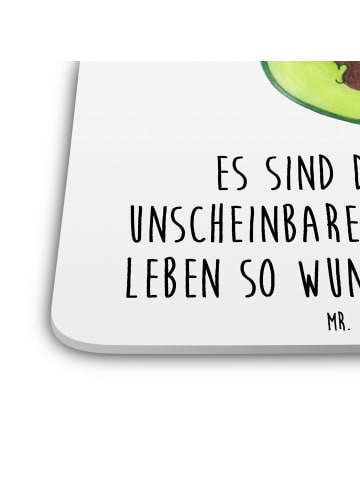 Mr. & Mrs. Panda Untersetzer Set Avocado Kern mit Spruch in Weiß