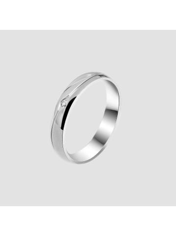 Adeliás Damen Ring aus Edelstahl mit Strass Steinchen in silber