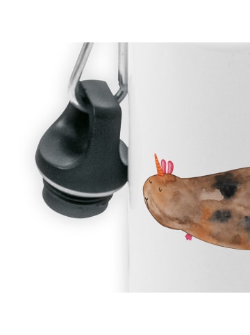 Mr. & Mrs. Panda Trinkflasche Einhorn Meerschweinchen ohne Spruch in Weiß