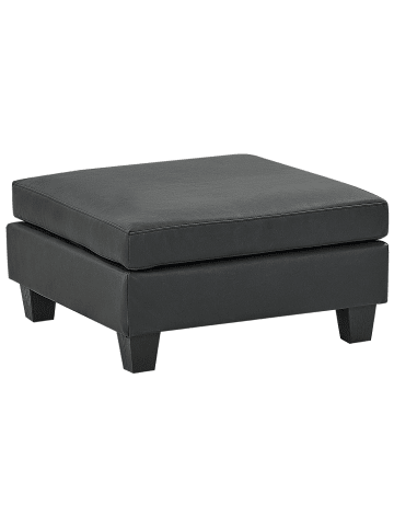 Beliani Ottomane UNSTAD in Schwarz - (W) 76 x (H) 39 x (L) 76 cm