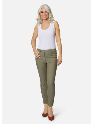 GOLDNER 7/8-Jeanshose Schmale Stretchhose BELLA in dunkelschilf