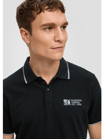 s.Oliver Polo-Shirt kurzarm in Schwarz