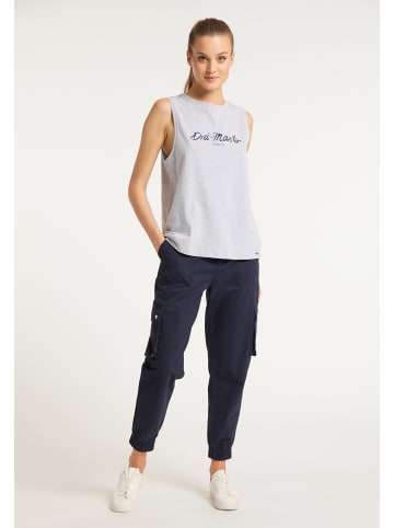 DreiMaster Vintage Damen Top in Hellgrau Melange