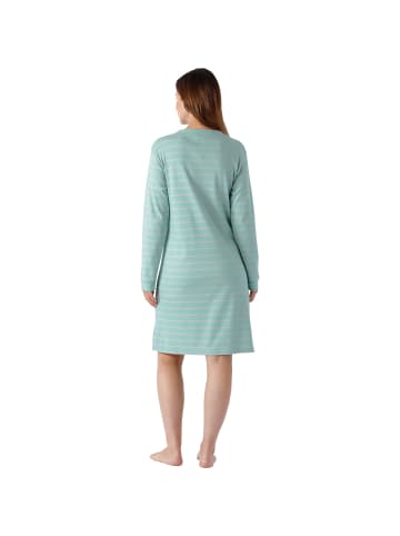 hajo Interlock-Jersey Nachthemd in jade meliert