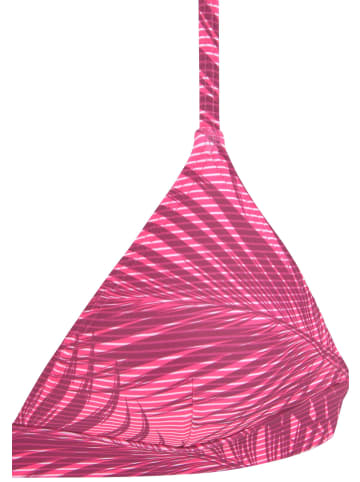 LASCANA ACTIVE Triangel-Bikini-Top in bordeaux-bedruckt