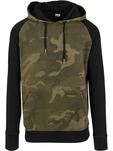 Urban Classics Kapuzenpullover in olive camo/blk