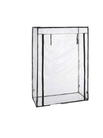 relaxdays Tomatengewächshaus in Transparent/ Schwarz - (B)100 x (H)150 x (T)50 cm