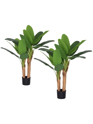 HOMCOM Künstliche Pflanze-17L x 17B x 120H cm-Grün