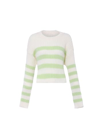 myMo Damen Strickpullover in WOLLWEISS LIMETTE