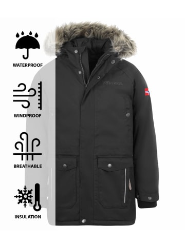 Trollkids Parka "Nordkapp" in Schwarz