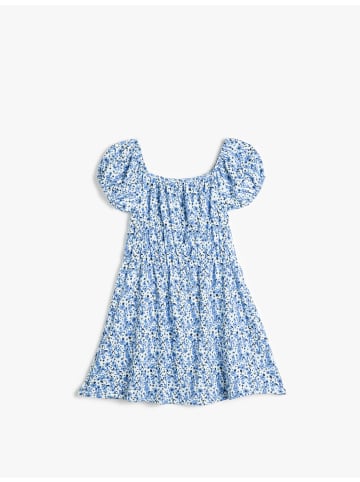 KOTON Kleid in Hellblau gemustert
