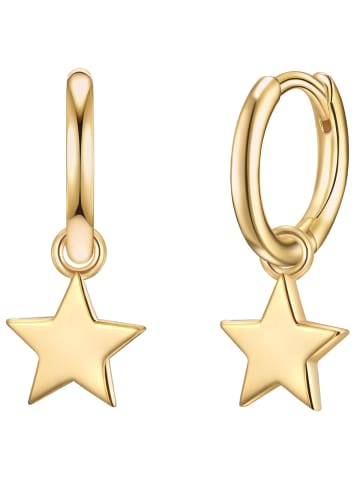 Glanzstücke München Creolen Stern Sterling Silber in gelbgold