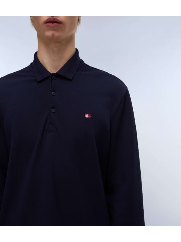 Napapijri Polo "Ealis Ls 1" in Blue Marine