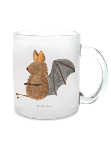 Mr. & Mrs. Panda Tasse Fledermaus Sitzen ohne Spruch in Transparent