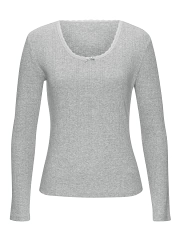 Vivance by Lascana Langarmshirt in grau meliert, creme