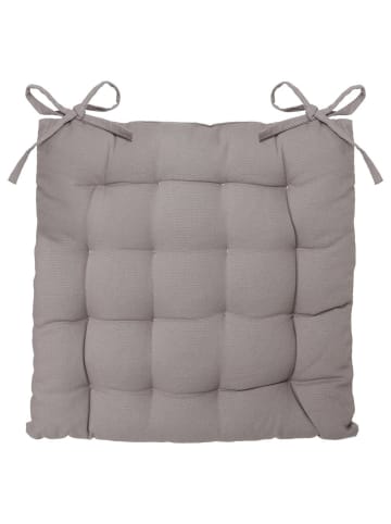 Atmosphera Créateur d'intérieur Stuhlkissen mit Einband, Farbe grau in Grau, 38 x 38 cm