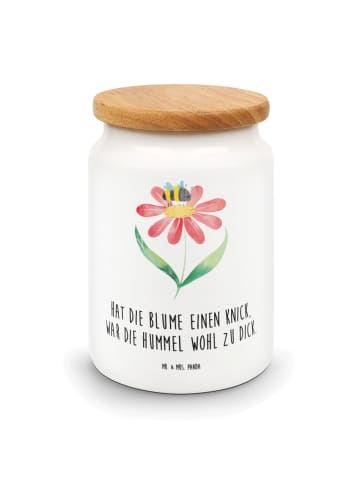 Mr. & Mrs. Panda Frischhaltedose Hummel Blume mit Spruch in Weiß