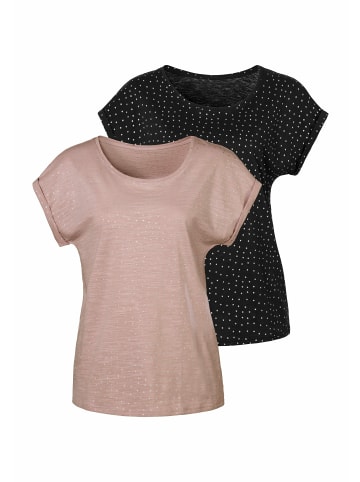 Vivance T-Shirt in rose, schwarz