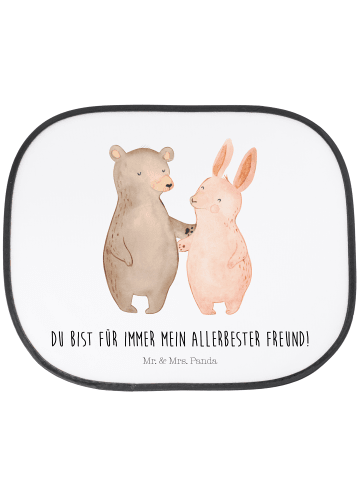 Mr. & Mrs. Panda Sonnenschutz Auto Bär und Hase Umarmen mit Spruch in Weiß