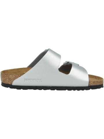 Birkenstock Sandale Arizona Birko-Flor normal in silber