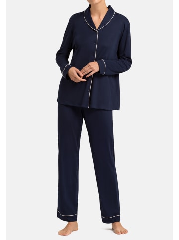 Hanro Pyjama Natural Comfort in Deep navy