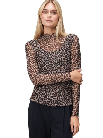 Zero  Leoshirt mit Stehkragen in BeigeBlack