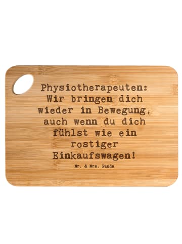 Mr. & Mrs. Panda Holzbrett Spruch Physiotherapeut Bewegung mit S... in Braun