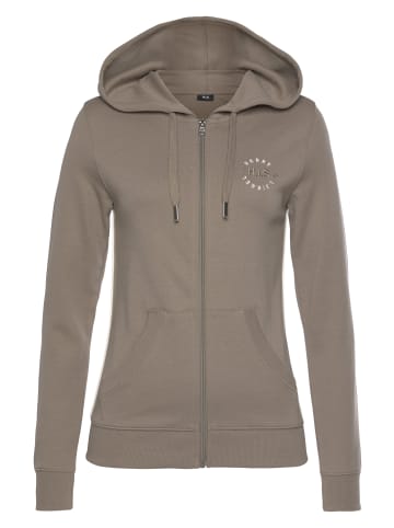 H.I.S Kapuzensweatjacke in camelfarben