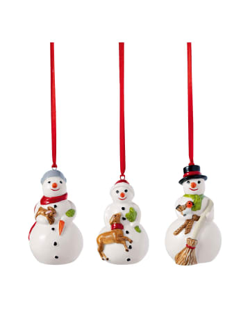 3-tlg. Ornamente Schneemann Nostalgic Ornaments in Bunt