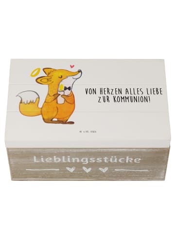 Mr. & Mrs. Panda Erinnerungsbox Fuchs Kommunion mit Spruch in Weiß