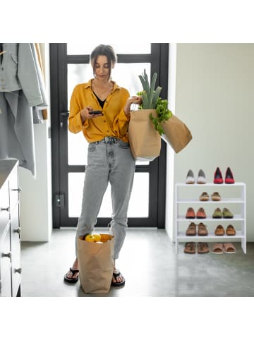 relaxdays Schuhregal in Weiß - (B)60 x (H)29,5 x (T)29,5 cm