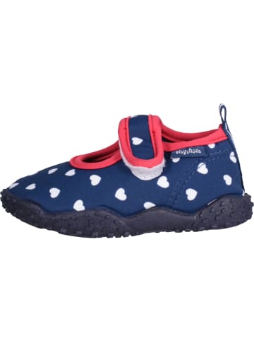 Playshoes Kinder Aquaschuh "Aqua-Schuh Herzchen" in Blau