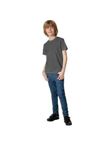 tectake Einfarbiges T-Shirt für Kinder, grau