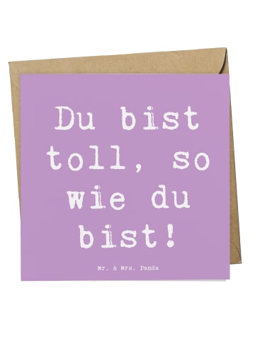 Mr. & Mrs. Panda Grußkarte Spruch Schulanfang Einzigartig mit Sp... in Lavendeltraum