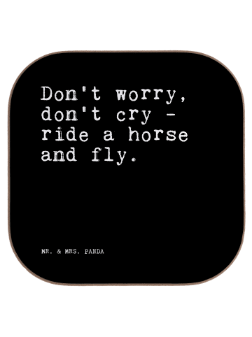 Mr. & Mrs. Panda Untersetzer für Gläser Don't worry, don't cry..... in Schwarz