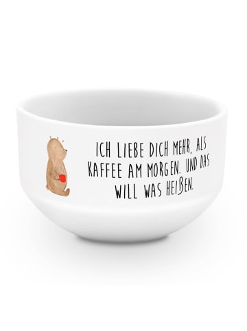 Mr. & Mrs. Panda Bowlschale Bär Morgenkaffee mit Spruch in Weiß