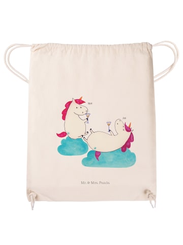 Mr. & Mrs. Panda Beutel Einhorn Sekt ohne Spruch in Creme