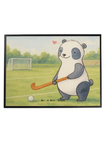 Mr. & Mrs. Panda schreibtischunterlage Panda Hockey spielen Desi... in Weiß