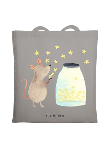 Mr. & Mrs. Panda Einkaufstüte Maus Sterne ohne Spruch in Light Grey
